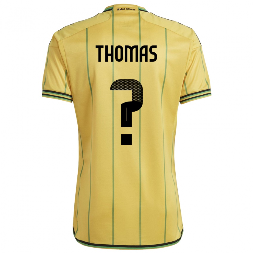 Børn Jamaica Kersha Thomas #0 Gul Hjemmebane Spillertrøjer 24-26 Trøje T-Shirt