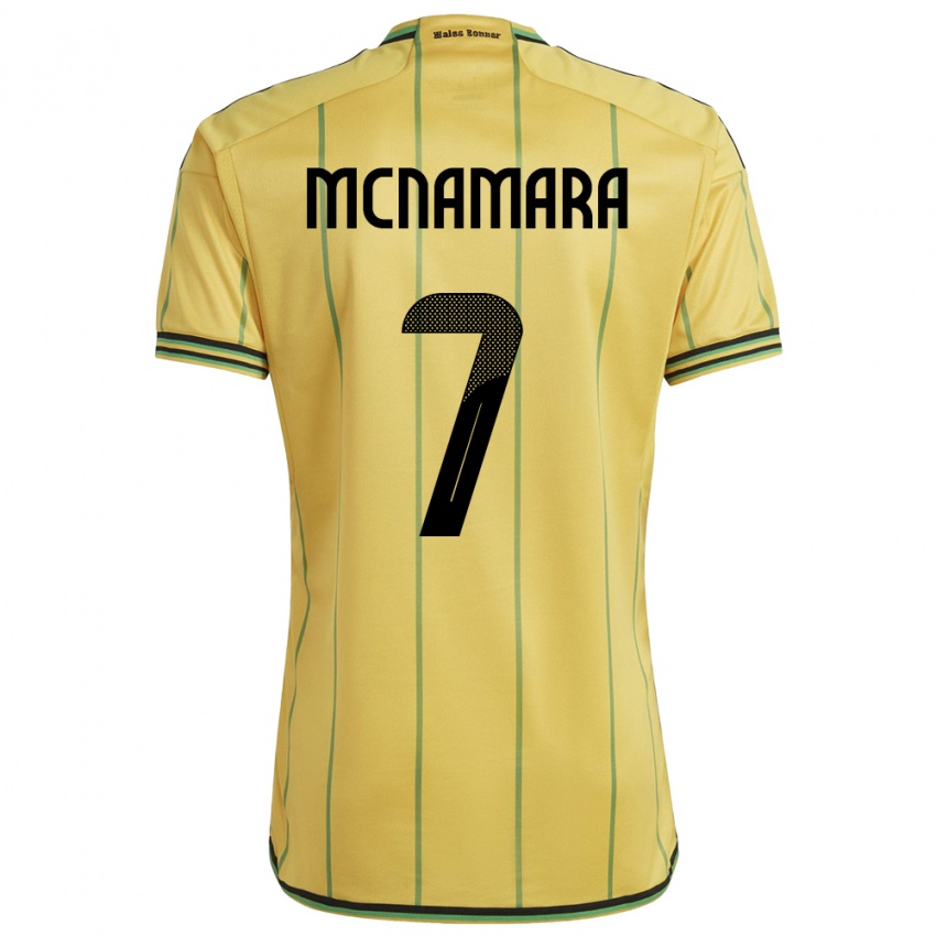 Børn Jamaica Peyton Mcnamara #7 Gul Hjemmebane Spillertrøjer 24-26 Trøje T-Shirt