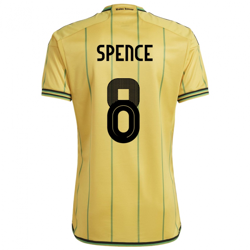 Børn Jamaica Drew Spence #8 Gul Hjemmebane Spillertrøjer 24-26 Trøje T-Shirt