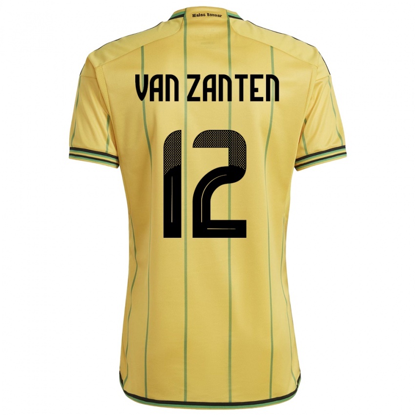 Børn Jamaica Kiki Van Zanten #12 Gul Hjemmebane Spillertrøjer 24-26 Trøje T-Shirt