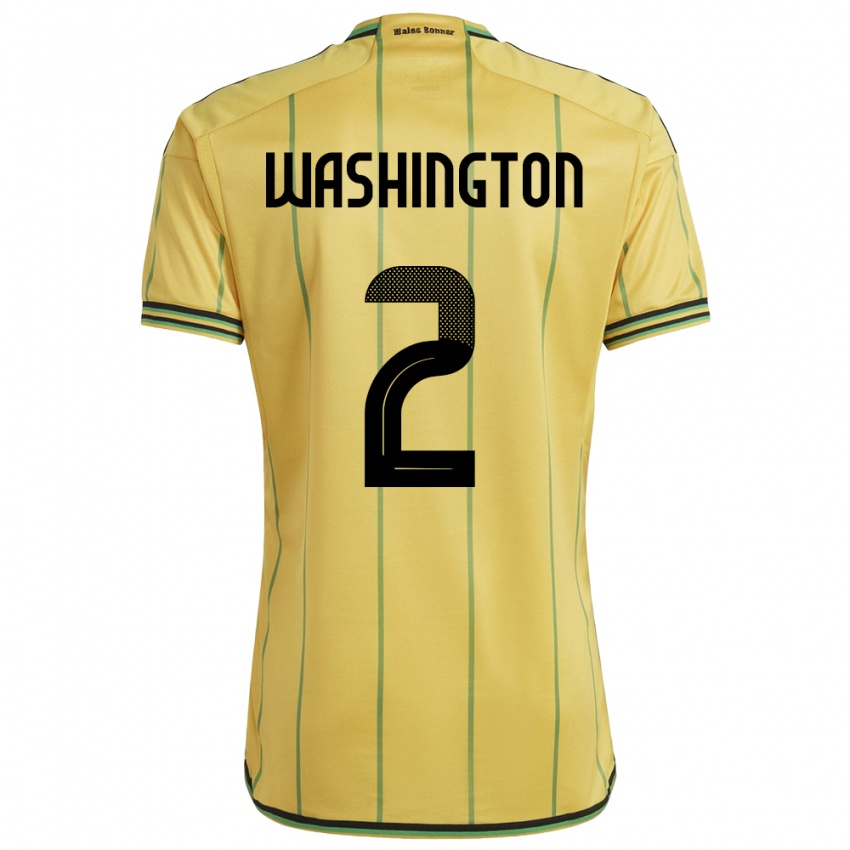 Børn Jamaica Solai Washington #2 Gul Hjemmebane Spillertrøjer 24-26 Trøje T-Shirt