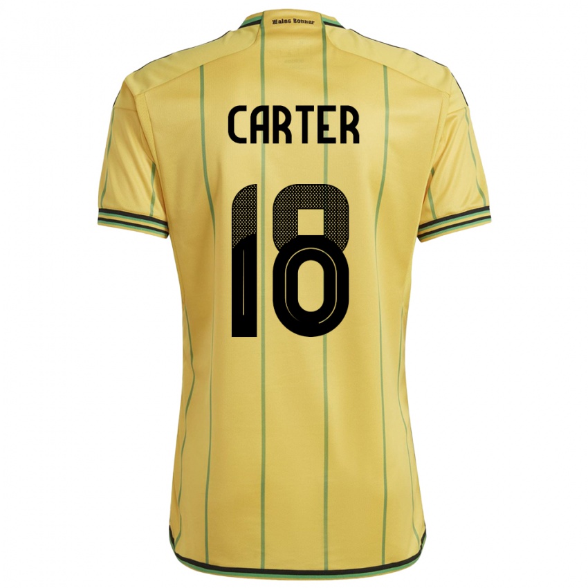 Børn Jamaica Trudi Carter #18 Gul Hjemmebane Spillertrøjer 24-26 Trøje T-Shirt