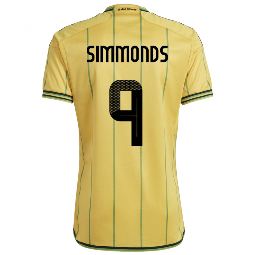 Børn Jamaica Kameron Simmonds #9 Gul Hjemmebane Spillertrøjer 24-26 Trøje T-Shirt