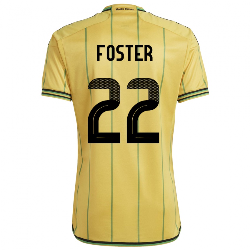 Børn Jamaica Shanise Foster #22 Gul Hjemmebane Spillertrøjer 24-26 Trøje T-Shirt