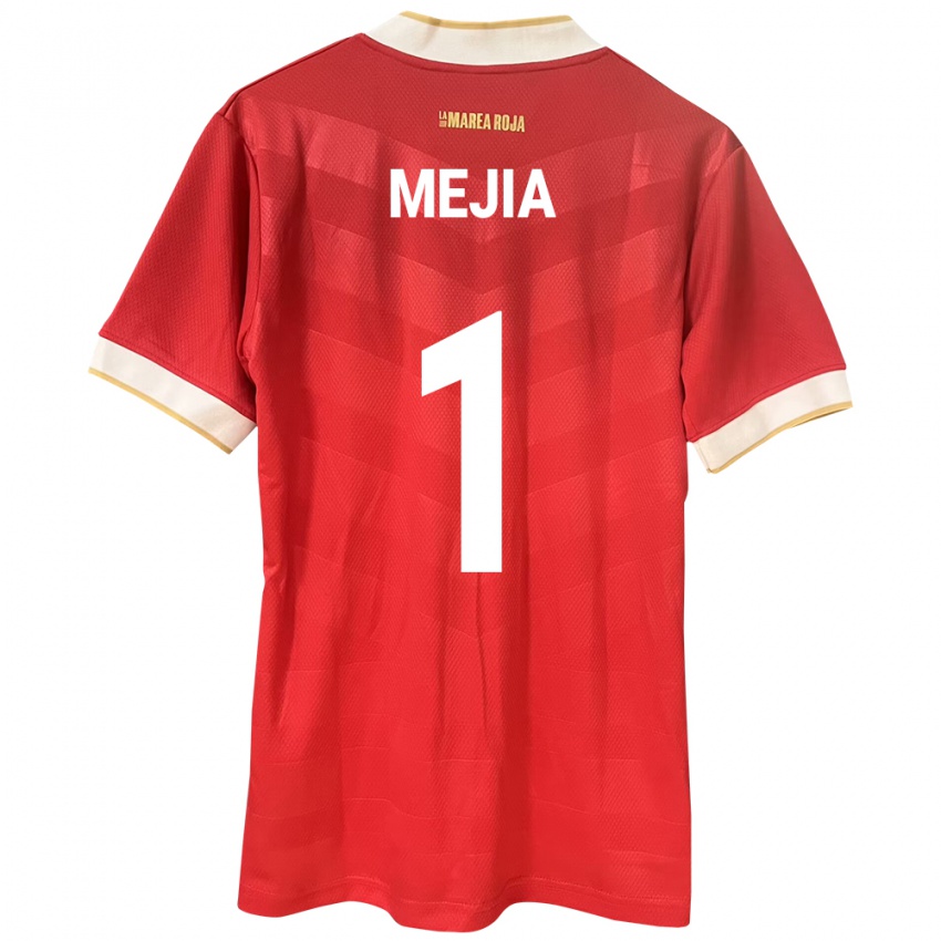 Børn Panama Luis Mejía #1 Rød Hjemmebane Spillertrøjer 24-26 Trøje T-Shirt