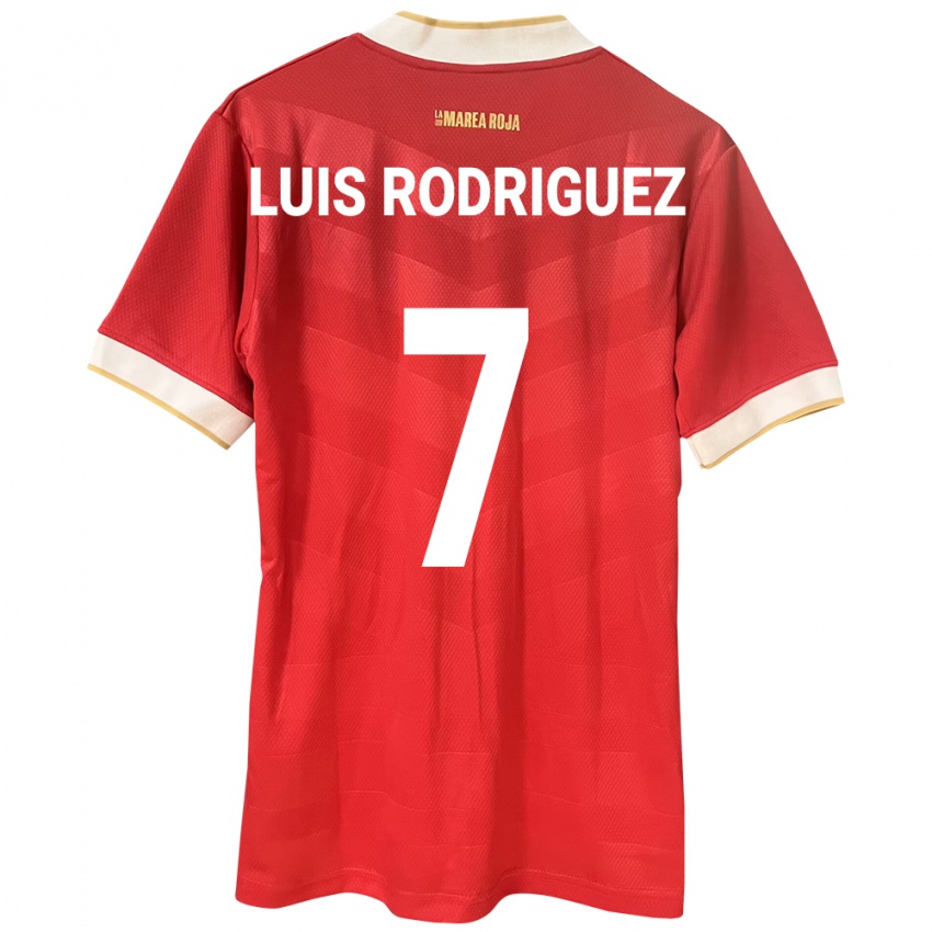 Børn Panama José Luis Rodríguez #7 Rød Hjemmebane Spillertrøjer 24-26 Trøje T-Shirt