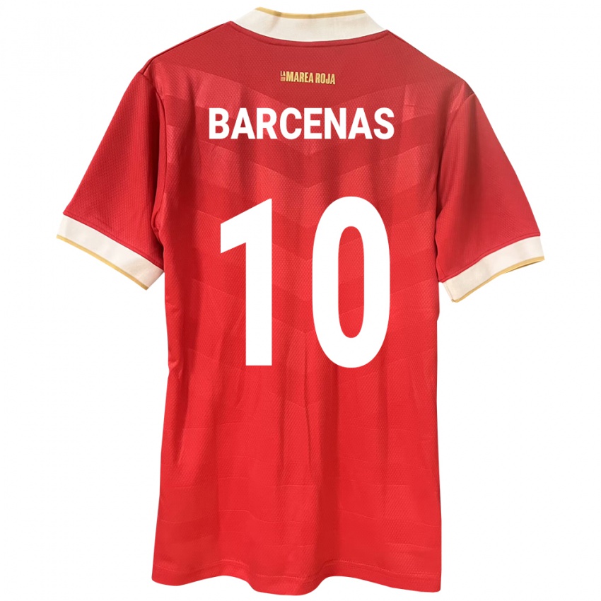 Børn Panama Yoel Bárcenas #10 Rød Hjemmebane Spillertrøjer 24-26 Trøje T-Shirt