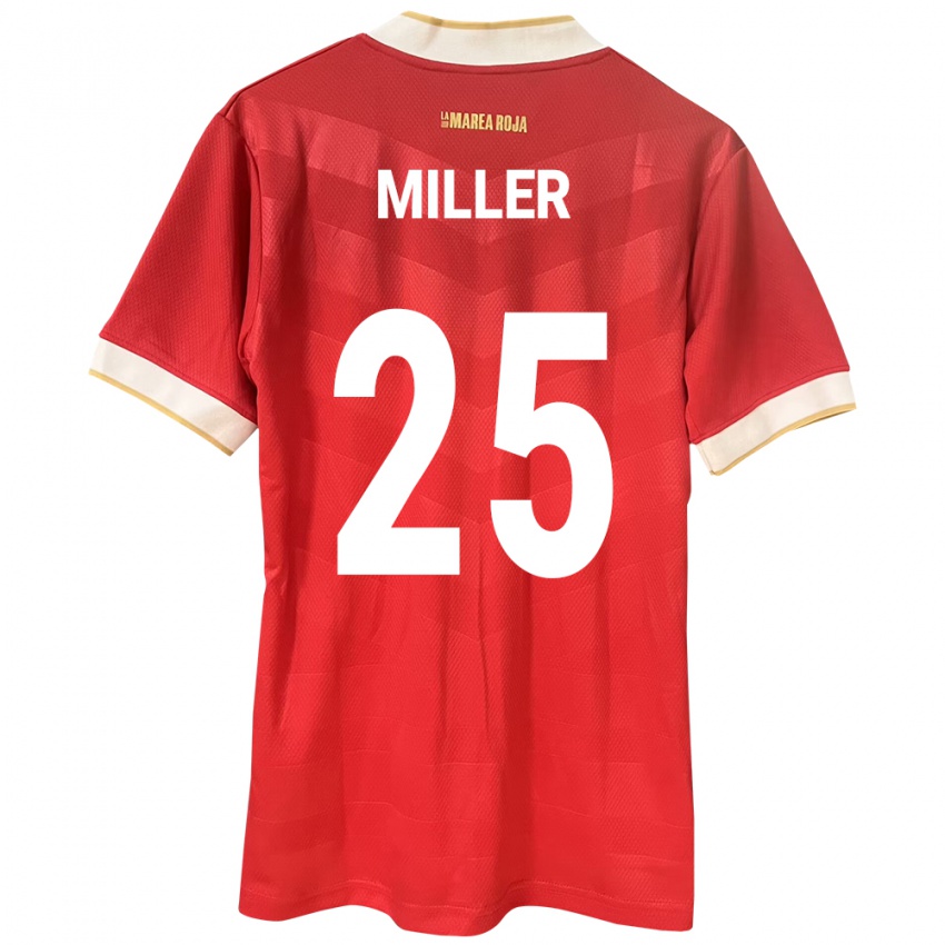 Børn Panama Roderick Miller #25 Rød Hjemmebane Spillertrøjer 24-26 Trøje T-Shirt