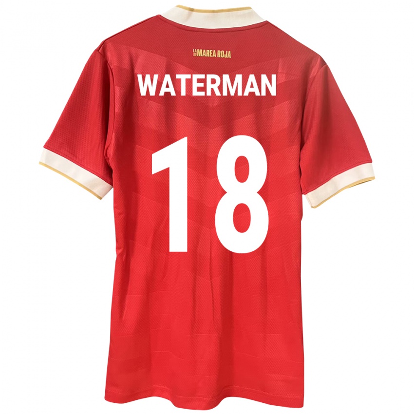 Børn Panama Cecilio Waterman #18 Rød Hjemmebane Spillertrøjer 24-26 Trøje T-Shirt