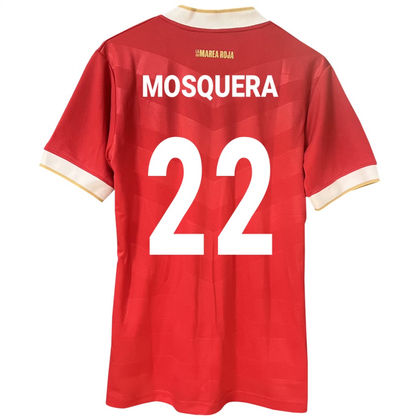 Børn Panama Orlando Mosquera #22 Rød Hjemmebane Spillertrøjer 24-26 Trøje T-Shirt