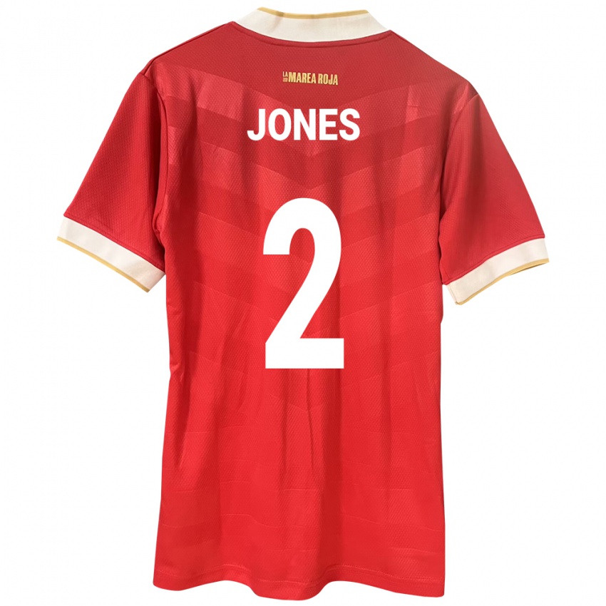 Børn Panama Joseph Jones #2 Rød Hjemmebane Spillertrøjer 24-26 Trøje T-Shirt