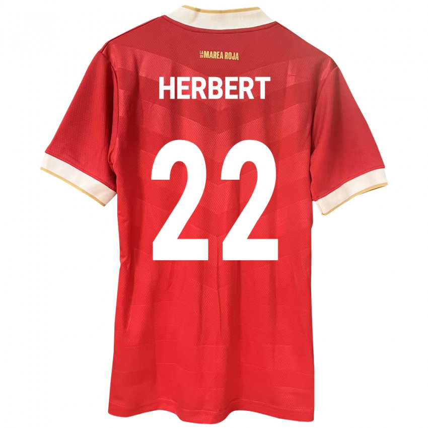 Børn Panama Antony Herbert #22 Rød Hjemmebane Spillertrøjer 24-26 Trøje T-Shirt