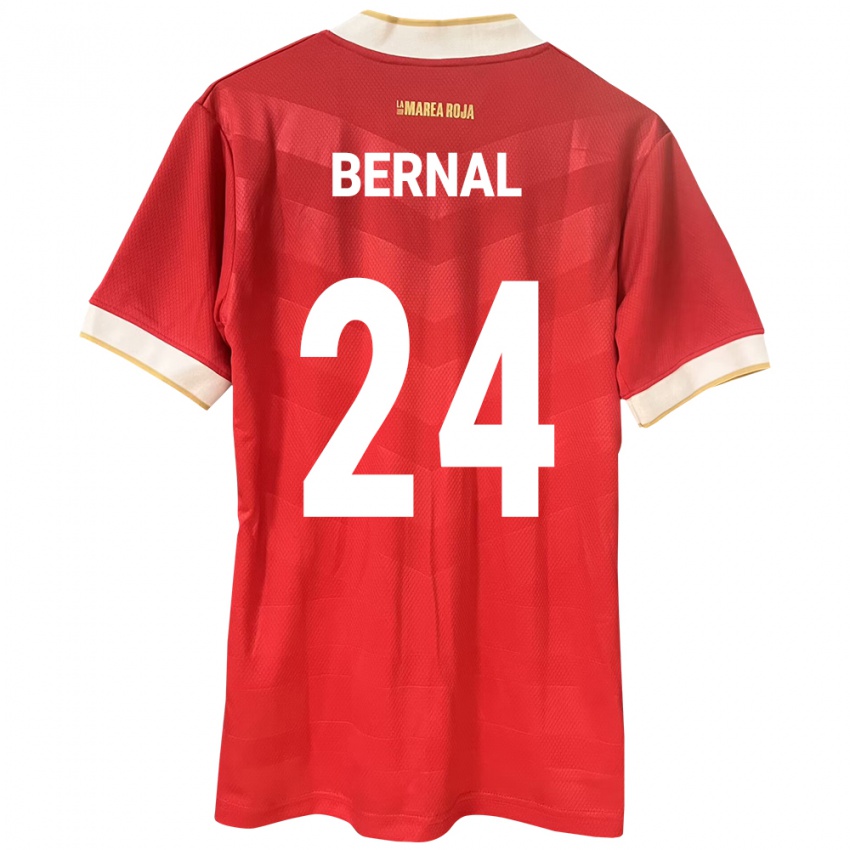 Børn Panama Kevin Bernal #24 Rød Hjemmebane Spillertrøjer 24-26 Trøje T-Shirt