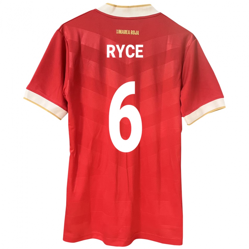 Børn Panama Anel Ryce #6 Rød Hjemmebane Spillertrøjer 24-26 Trøje T-Shirt