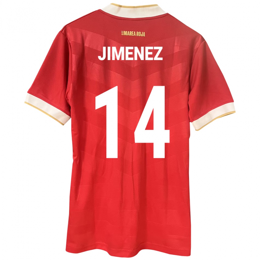 Børn Panama Juan Jiménez #14 Rød Hjemmebane Spillertrøjer 24-26 Trøje T-Shirt