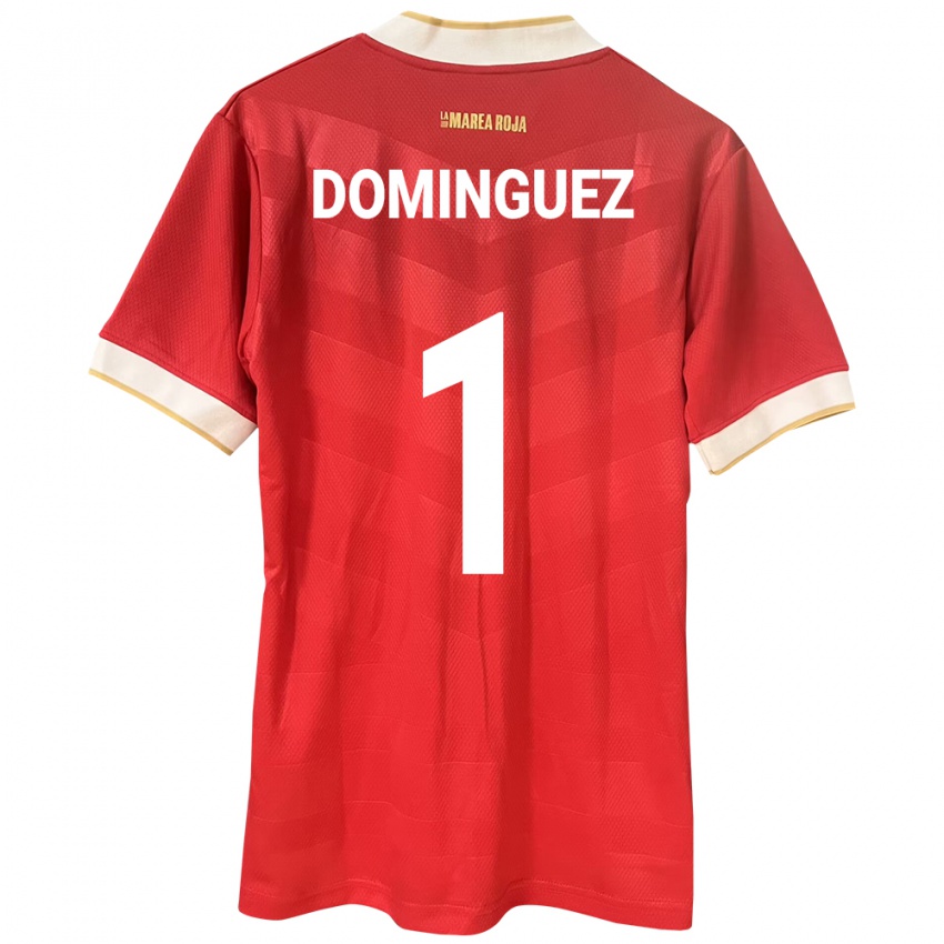 Børn Panama Valeska Domínguez #1 Rød Hjemmebane Spillertrøjer 24-26 Trøje T-Shirt