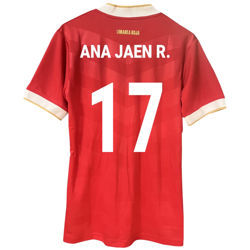 Børn Panama Ana Jaén Rodríguez #17 Rød Hjemmebane Spillertrøjer 24-26 Trøje T-Shirt