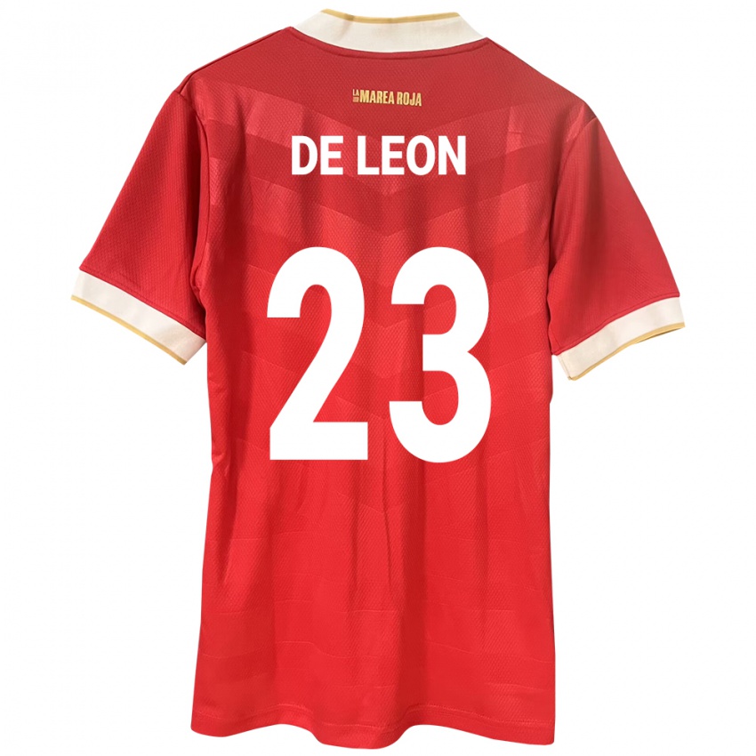 Børn Panama Yerenis De León #23 Rød Hjemmebane Spillertrøjer 24-26 Trøje T-Shirt