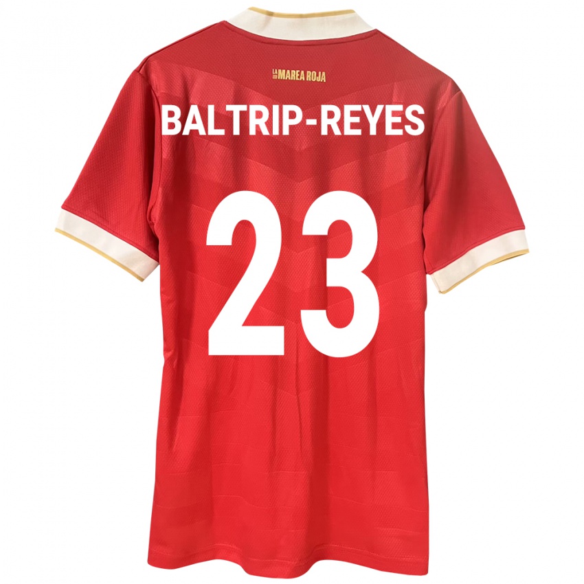 Børn Panama Carina Baltrip-Reyes #23 Rød Hjemmebane Spillertrøjer 24-26 Trøje T-Shirt