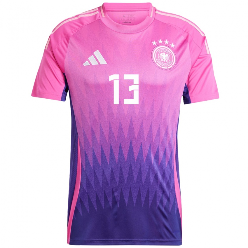 Børn Tyskland Thomas Muller #13 Pink Lilla Udebane Spillertrøjer 24-26 Trøje T-Shirt