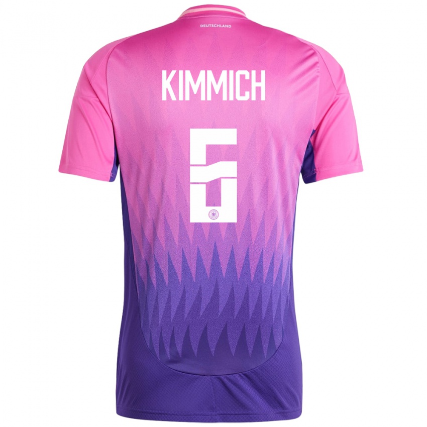 Børn Tyskland Joshua Kimmich #6 Pink Lilla Udebane Spillertrøjer 24-26 Trøje T-Shirt