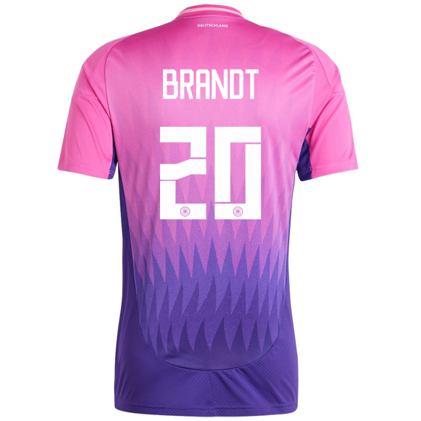 Børn Tyskland Julian Brandt #20 Pink Lilla Udebane Spillertrøjer 24-26 Trøje T-Shirt