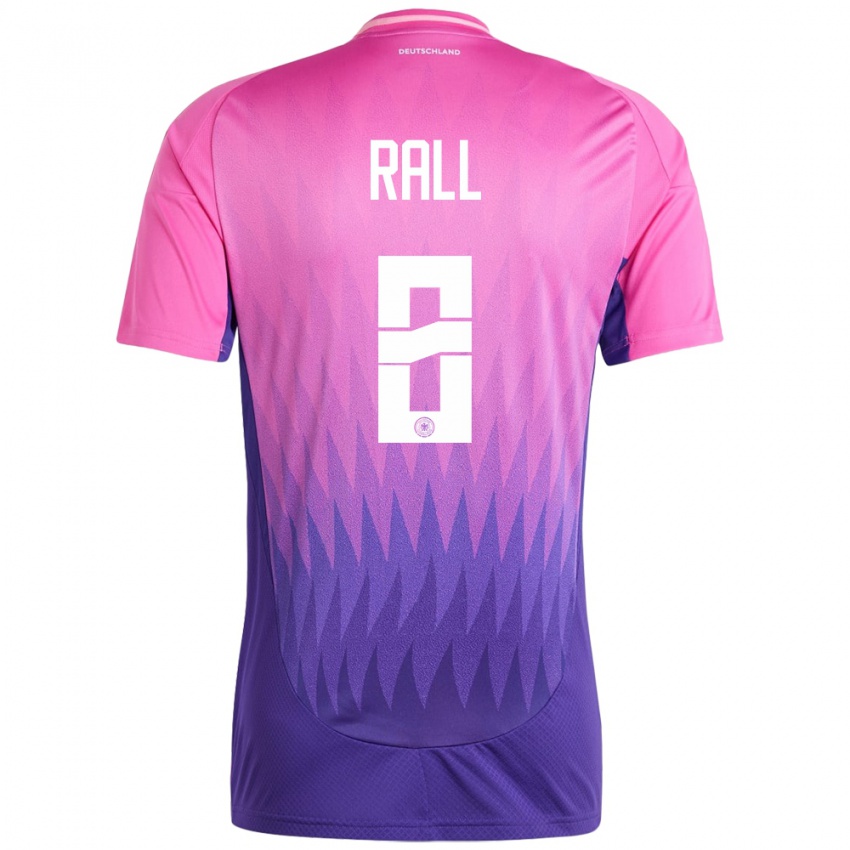 Børn Tyskland Maximiliane Rall #8 Pink Lilla Udebane Spillertrøjer 24-26 Trøje T-Shirt