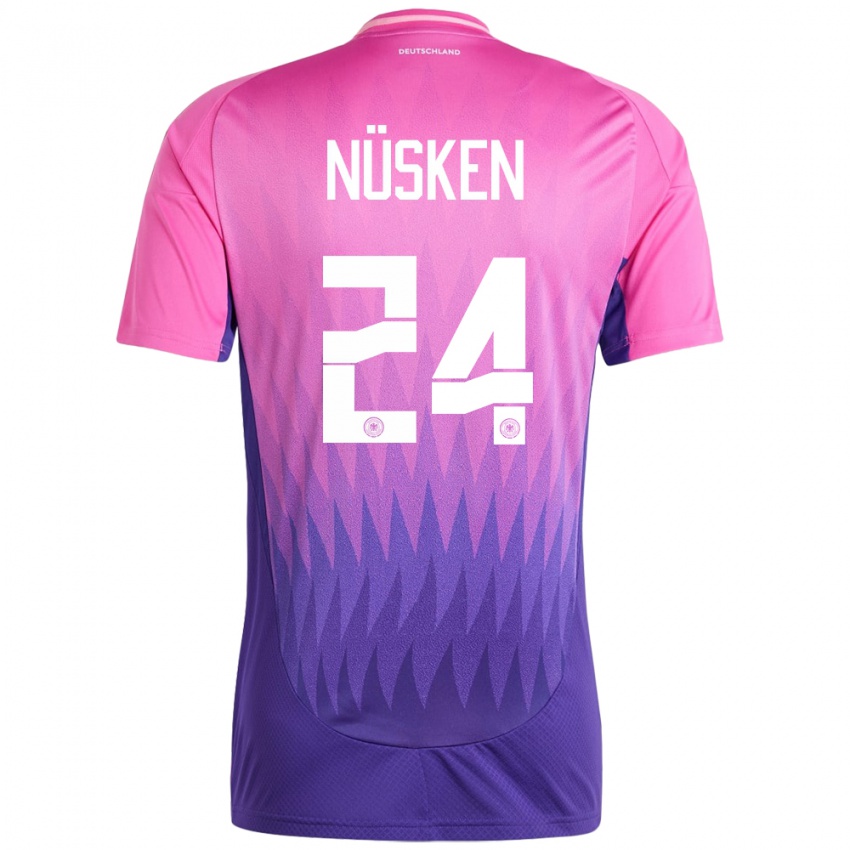 Børn Tyskland Sjoeke Nusken #24 Pink Lilla Udebane Spillertrøjer 24-26 Trøje T-Shirt