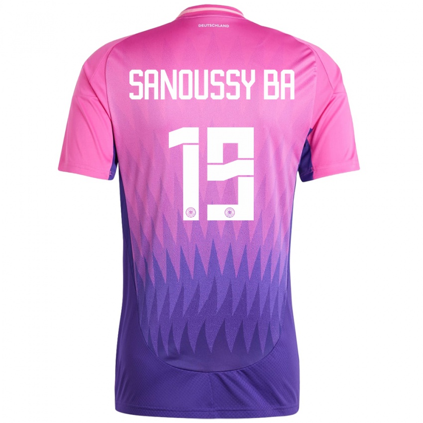 Børn Tyskland Sanoussy Ba #19 Pink Lilla Udebane Spillertrøjer 24-26 Trøje T-Shirt