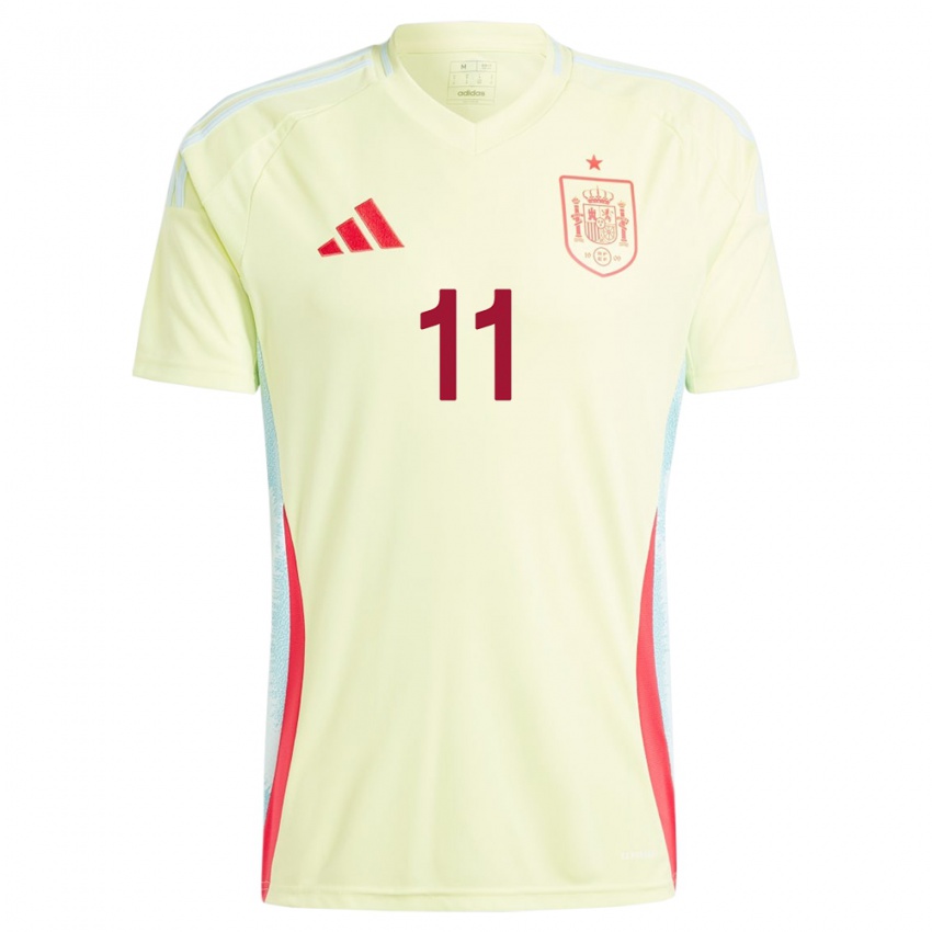 Børn Spanien Ferran Torres #11 Gul Udebane Spillertrøjer 24-26 Trøje T-Shirt