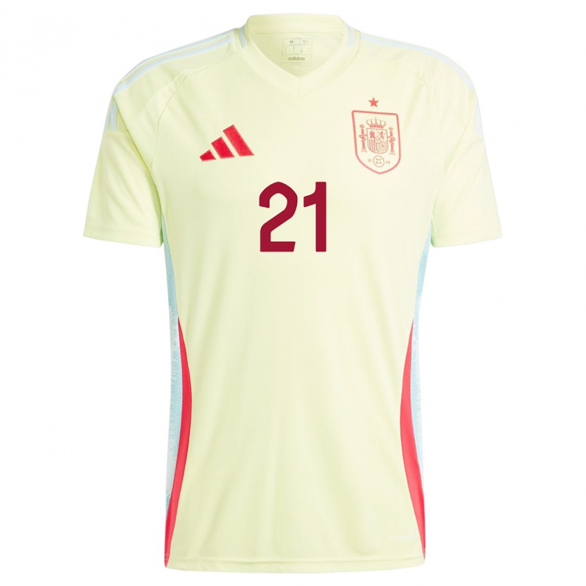 Børn Spanien Claudia Zornoza #21 Gul Udebane Spillertrøjer 24-26 Trøje T-Shirt