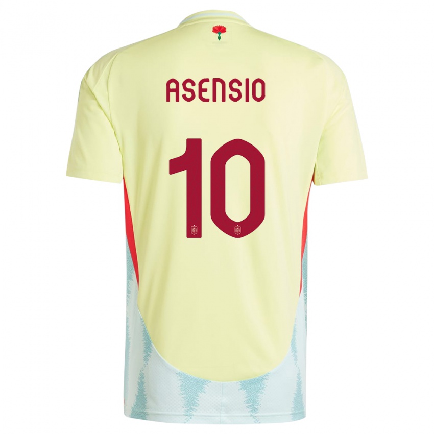 Børn Spanien Marco Asensio #10 Gul Udebane Spillertrøjer 24-26 Trøje T-Shirt