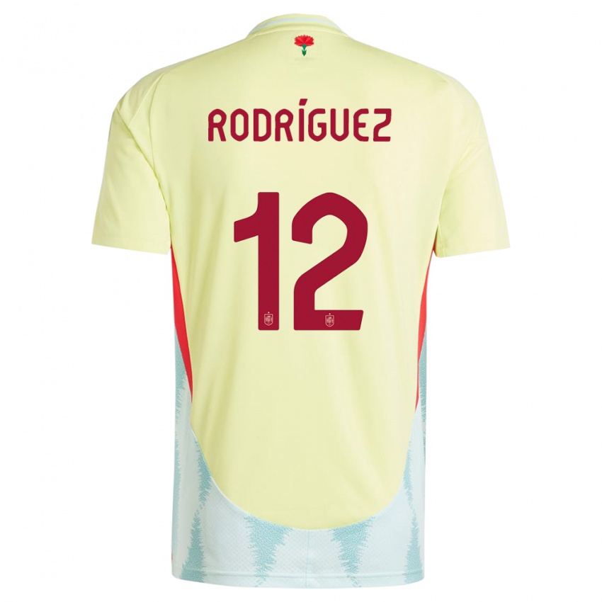 Børn Spanien Lucia Rodriguez #12 Gul Udebane Spillertrøjer 24-26 Trøje T-Shirt