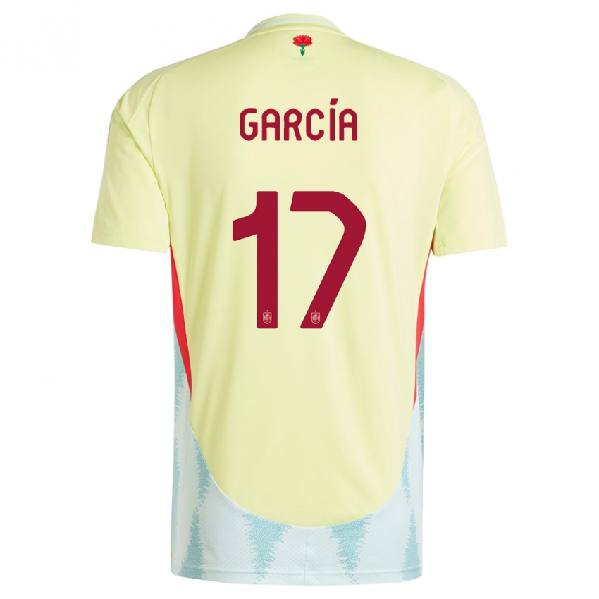 Børn Spanien Lucia Garcia #17 Gul Udebane Spillertrøjer 24-26 Trøje T-Shirt