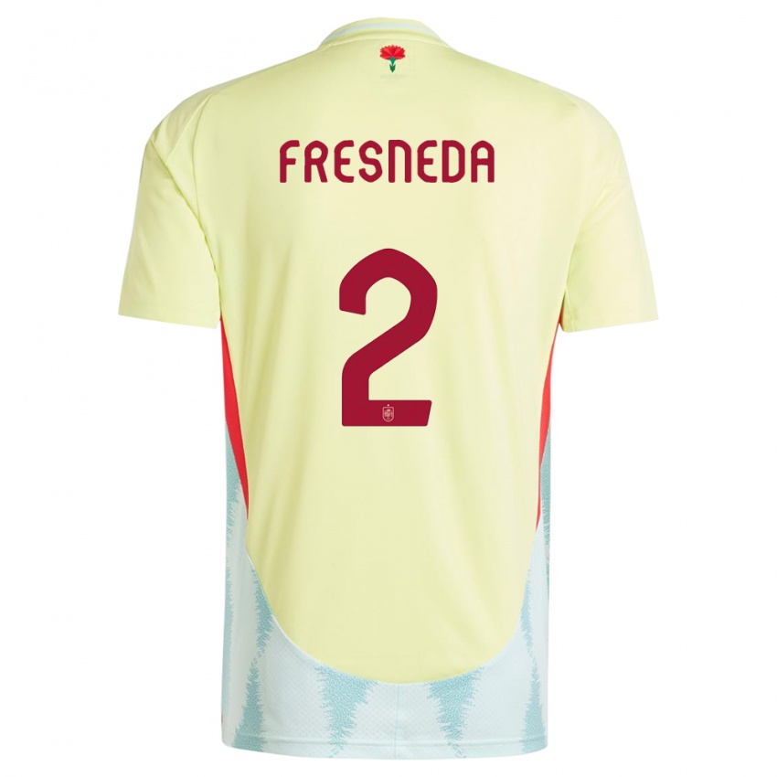 Børn Spanien Ivan Fresneda #2 Gul Udebane Spillertrøjer 24-26 Trøje T-Shirt