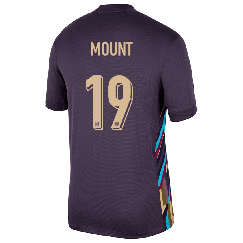 Børn England Mason Mount #19 Mørk Rosin Udebane Spillertrøjer 24-26 Trøje T-Shirt