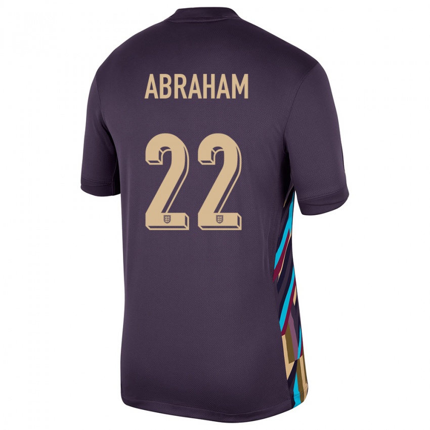 Børn England Tammy Abraham #22 Mørk Rosin Udebane Spillertrøjer 24-26 Trøje T-Shirt