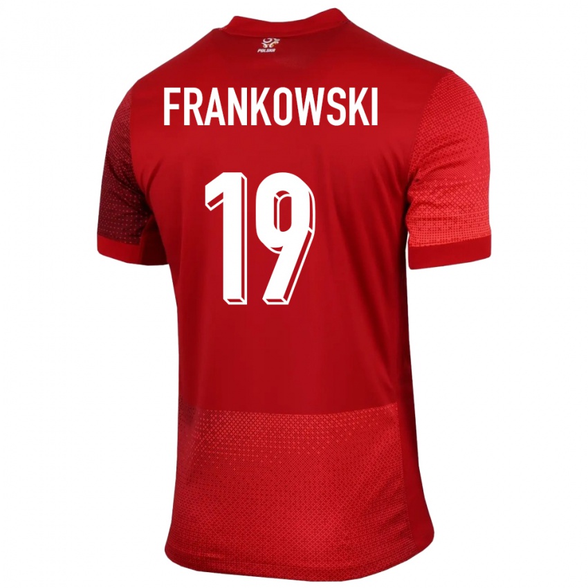 Børn Polen Przemyslaw Frankowski #19 Rød Udebane Spillertrøjer 24-26 Trøje T-Shirt