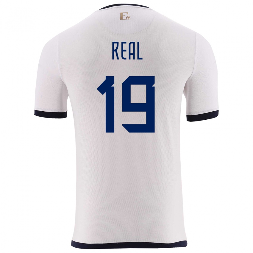 Børn Ecuador Kerlly Real #19 Hvid Udebane Spillertrøjer 24-26 Trøje T-Shirt