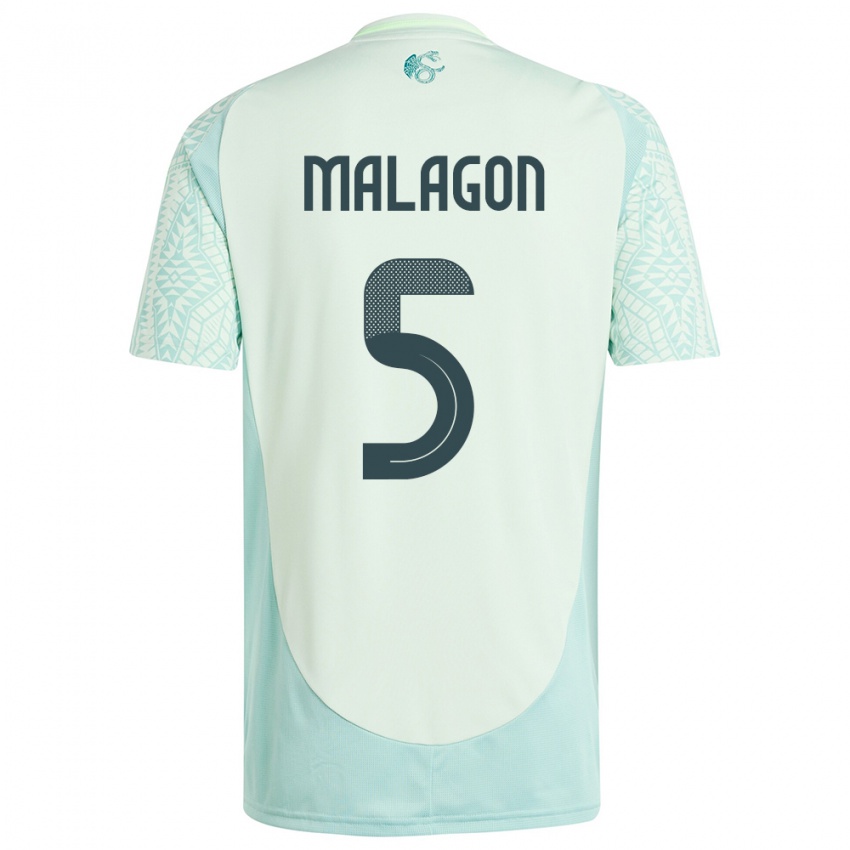 Børn Mexico Luis Malagon #5 Linen Grøn Udebane Spillertrøjer 24-26 Trøje T-Shirt