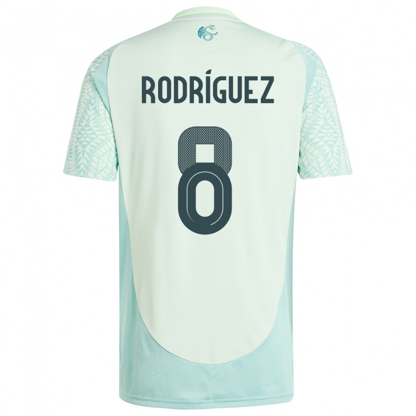 Børn Mexico Carlos Rodriguez #8 Linen Grøn Udebane Spillertrøjer 24-26 Trøje T-Shirt