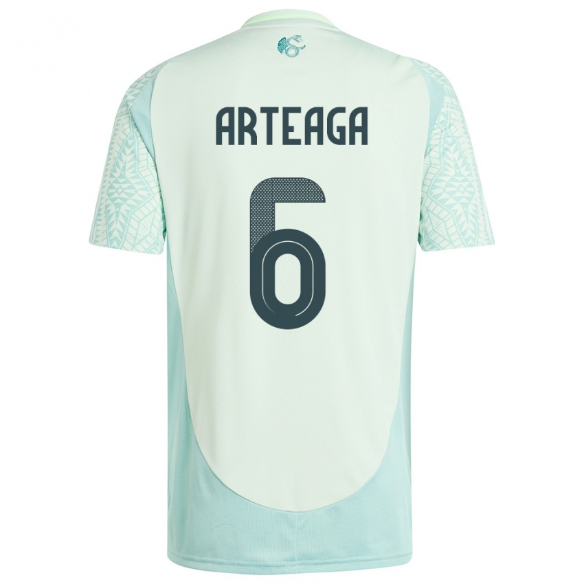 Børn Mexico Gerardo Arteaga #6 Linen Grøn Udebane Spillertrøjer 24-26 Trøje T-Shirt