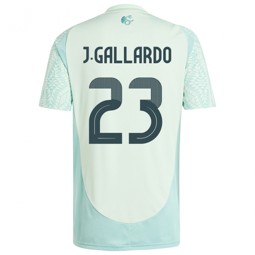 Børn Mexico Jesus Gallardo #23 Linen Grøn Udebane Spillertrøjer 24-26 Trøje T-Shirt