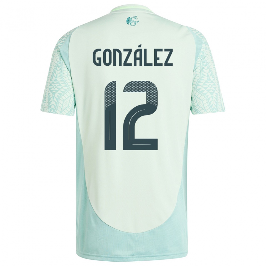 Børn Mexico Itzel Gonzalez #12 Linen Grøn Udebane Spillertrøjer 24-26 Trøje T-Shirt