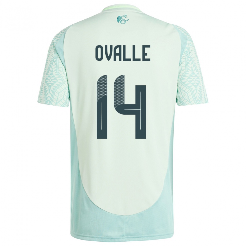 Børn Mexico Jacqueline Ovalle #14 Linen Grøn Udebane Spillertrøjer 24-26 Trøje T-Shirt