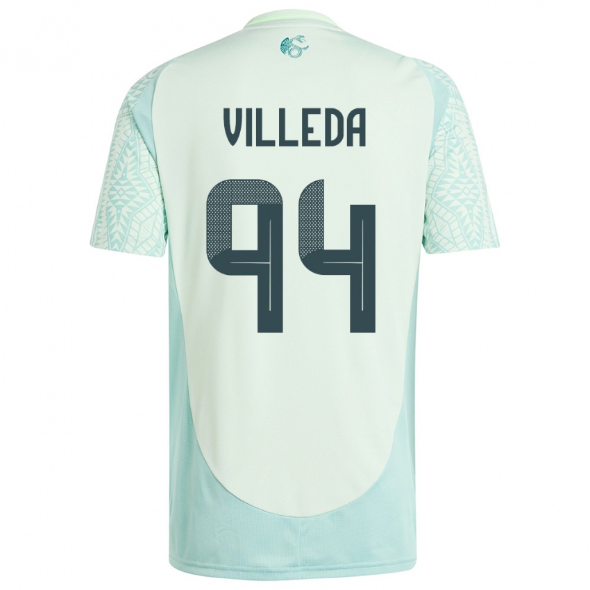 Børn Mexico Melany Villeda #94 Linen Grøn Udebane Spillertrøjer 24-26 Trøje T-Shirt