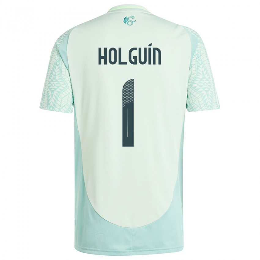 Børn Mexico Hector Holguin #1 Linen Grøn Udebane Spillertrøjer 24-26 Trøje T-Shirt