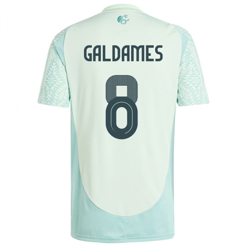 Børn Mexico Benjamin Galdames #8 Linen Grøn Udebane Spillertrøjer 24-26 Trøje T-Shirt