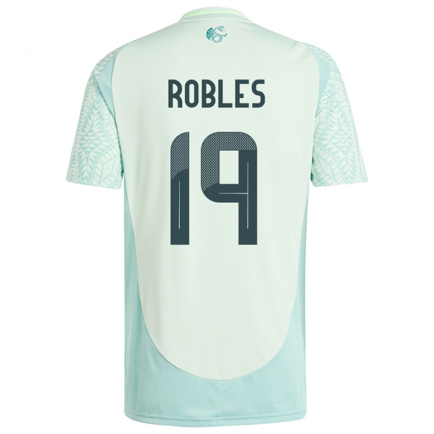 Børn Mexico Angel Robles #19 Linen Grøn Udebane Spillertrøjer 24-26 Trøje T-Shirt