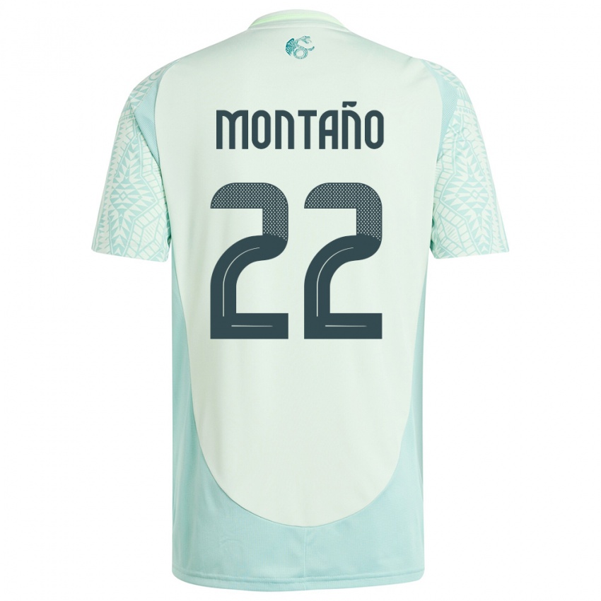 Børn Mexico Andres Montano #22 Linen Grøn Udebane Spillertrøjer 24-26 Trøje T-Shirt